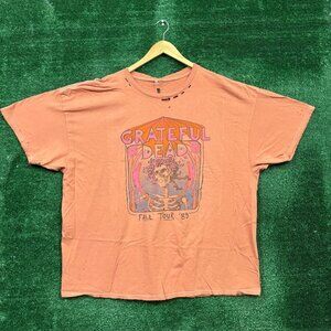 Grateful Dead Fall Tour ’89 Orange Distressed T-shirt, Size XXL